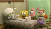 v.li.: Squidward, SpongeBob, Patrick, Sandy