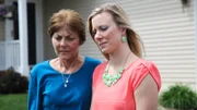 Rhonda and Melanie outside their house.