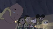 v.li.: Grizzly Bear, Diaz, Nguyen, Murphy, Parker, Wallace