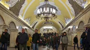 Die Haltestelle Komsomolskaya gehört zu den meistfotografierten Metrostationen Moskaus.