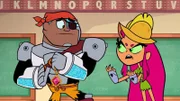 v.li.: Cyborg, Starfire