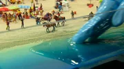 Die Copacabana braucht Wasser und das wird im Wunderland mit flüssigem Kunstharz gegossen.