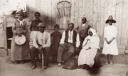 Former slave and Underground Railroad conductor Harriet Tubman, along with her family and former slaves she helped during the Civil War.