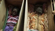 The indigenous people of the Indonesian island of Sulawesi live next door to each other with embalmed mummies.