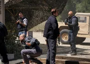 ìGame of Dronesî ñ The NCIS team searches for a suspect and their motive following the bombing of a large facility where military combat drones are assembled. Also, Callen and Kilbride get troubling news about a body found in Syria, on the 14th season premiere of the CBS Original series NCIS: LOS ANGELES, Sunday, Oct. 9 (10:00-11:00 PM, ET/PT) on the CBS Television Network, and available to stream live and on demand on Paramount+.  Pictured (L-R): Chris O\'Donnell (Special Agent G. Callen) and LL COOL J (Special Agent Sam Hanna).  Photo: Michael Yarish/CBS ©2022 CBS Broadcasting, Inc. All Rights Reserved.