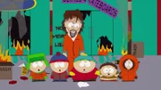 Kyle (l.), Stan (2.v.l.), Charles Manson (3.v.l.), Eric (3.v.r.), Kenny (r.)