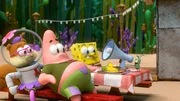 v.li.: Sandy, Patrick, SpongeBob, Plankton