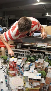Arbeiten an der Favela  Rio-Modell