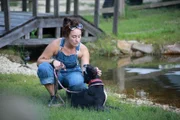 Mariah and Marbles at his training session.