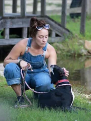 Mariah and Marbles at his training session