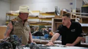 Redneck and Wayde painting the corals.
