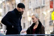 Pictured (L-R): Zeeko Zaki as Special Agent Omar Adom 'OA’ Zidan and Elina Golde as Marina Kostova.