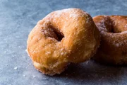 Homemade Sugared Donuts Ready to Eat. FastFood.