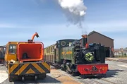 Vale of Rheido Railway startet in Aberystwyth.