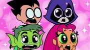 oben, v.li.: Robin, Raven; unten, v.li.: Beast Boy, Starfire.