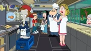 Klaus, Roger, Steve, Hayley, Stan, Francine