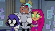v.li.: Raven, Cyborg, Starfire