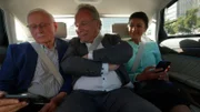 Europa hat gewählt: Oskar Lafontaine (l.), Klaus Ernst (M.) und Sahra Wagenknecht (r.) auf dem Weg zur BSW-Wahlparty.