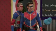 L-R: Henry Hart (Jace Norman), Captain Man / Ray Manchester (Cooper Barnes)