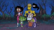 Elasti-Girl, Beast Boy, Robot Man, Chief, Negative Girl.