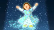 In ihrem Traum spielt Laura das Aschenputtel einem wunderschönen Sternenkleid.