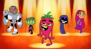 v.li.: Cyborg, Beast Boy, Hot Pepper, Raven, Starfire