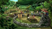 hinter, v.li: Kelsey, Mortimor, Bernard, J.P., Craig
