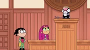 v.li.: Robin, Starfire, The Brain.