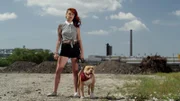 Mariah mit Hund.