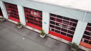 Geparkte Feuerwehrfahrzeuge