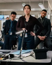 L-R: Stuart Scola (John Boyd); Emily Rider (Catherina Haena Kim); Special Agent Omar Adom 'OA' Zidan (Zeeko Zaki)