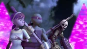 L-R: April, Donatello, Casey Jones