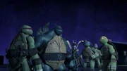 L-R: Raphael, Slash, Casey Jones, Leonardo, Donatello, Michelangelo
