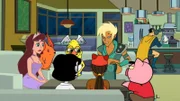 L-R: Princess Klara, Ling-Ling, Toot Braunstein, Wooldoor Jebediah Sockbat, Foxxy Love, Xandir P. Wifflebottom, Spanky Ham, Captain Leslie Hero