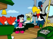 "Fix & Foxi", "Die Popcornkonferenz / Wenn Strom schwimmt / Lupo ist bedient / Baum in Not." Die Popcornkonferenz:Fix und Foxi sind begeistert, denn die Popcorn produzierende Pflanze von Professor Knox verspricht der Renner des Flohmarktes zu werden. Doch die Freude währt nicht lang, denn Wurst-Maxe ist sauer auf die Konkurrenz und klaut die Pflanze samt Omas Wagen und Schnucki.Wenn Strom schwimmt:Professor Knox will die Tiefsee erforschen und nimmt Fix und Foxi und Lupinchen mit auf die Reise. Als er mitsamt seiner Taucherglocke vom Boot getrennt wird und im Meer versinkt, müssen sich die Freunde schnell etwas einfallen lassen.Lupo ist bedient:Bei einer Dinnerparty stellt Professor Knox seine neuen Dienstboten-Roboter vor. Lupo ist selbstverständlich begeistert und träumt davon, immer bedient zu werden. Schließlich täuscht er einen Unfall vor, um seinen Traum wahr zu machen.Baum in Not:Nachbar Breitmaul will den Baum fällen, in dem die Zwillinge ein Baumhaus gebaut haben. Und das empfinden Pip und Pep als offizielle Kriegserklärung.