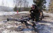 Pete Kelsey with University of Wageningen's LiDAR scanning Riegl RiCopter.
