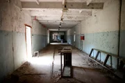 General view of a supply tunnel below Douga-3 radar station outside of Tschernobyl on set during the shooting for the new local production 'Wigald & Fritz - Die Geschichtsjaeger' by the German TV channel HISTORY in Tschernobyl, Ukraine.