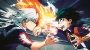 L-R: Shoto Todoroki und Izuku Midoriya