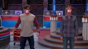 L-R: Captain Man / Ray Manchester (Cooper Barnes), Henry Hart (Jace Norman)