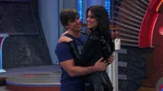 L-R: Captain Man / Ray Manchester (Cooper Barnes), Gwen (Courtney Henggeler)