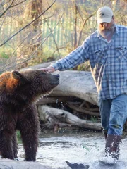 Jeff teaching bears how to fish.