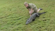 Robert with the crocodile.