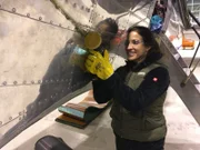 Julie working on DC-3.