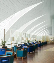 The lounge at the Dubai airport. Fifty million passengers, 6,000 flights a week and a lot of baggage equals an incredible task for Dubai airport staff – from the baggage handlers on the ground to the air traffic controllers monitoring the skies – to keep things running smoothly. The series goes behind-the-scenes of this non-stop operation to explore the technological challenges, cutting-edge engineering and stunning architecture alongside a truly international cast of characters who deal every day with the pressures of running a very large, dynamic airport.