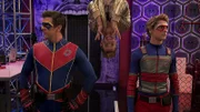 L-R: Captain Man / Ray Manchester, Frankini, Henry Hart