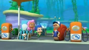 v.li.: Bubble Puppy, Molly, Gil, Mr. Petrol