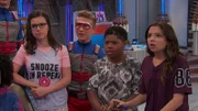 L-R: Kenzie Bell (Madisyn Shipman), Hudson Gimble (Thomas Kuc), Triple G (Benjamin Flores Jr.), Babe Carano (Cree Cicchino)