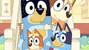 Dad (BANDIT), Mum (CHILLI), Bluey, Bingo (BLUEY'S SISTER).