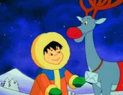 Der Weihnachtsmann und seine drei Helfer, die Elfen Trixi, Guilfi und Jordi verteilen am Heiligen Abend wieder hunderte von Geschenken.
