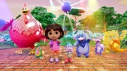 Dora macht sich auf, die verlorenen Farben des Regenbogens zurückzuholen.